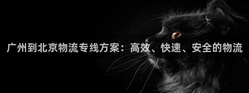 旺财28黑平台吗：广州到北京物流专线
